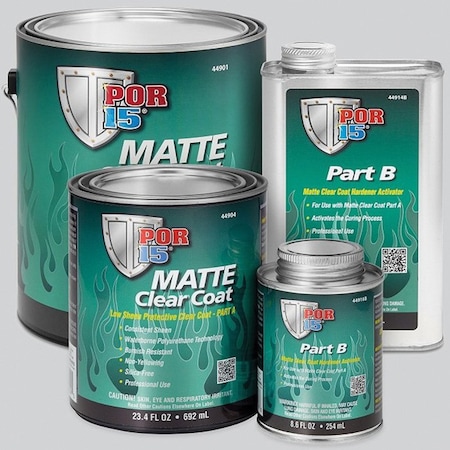 Por-15 MATTE Clear Coat is a premium quality 2-part waterborne coating. Quart 44904